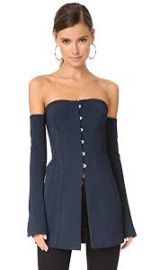 Jonathan Simkhai Off Shoulder Jacket Top navy at Shopbop